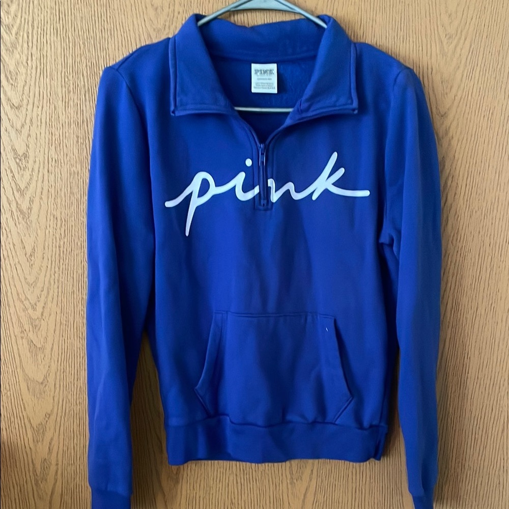 PINK Dark Purple Quarter-Zip Sweatshirt